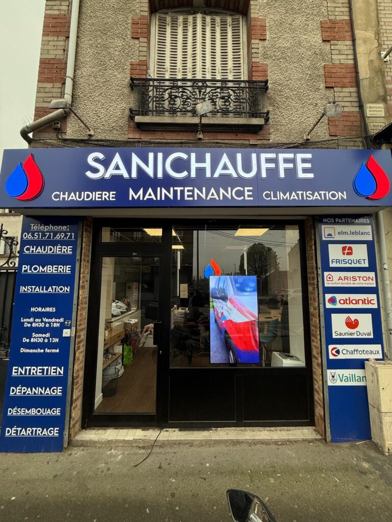 Devanture SaniChauffe Maintenance — chaudière, maintenance, climatisation